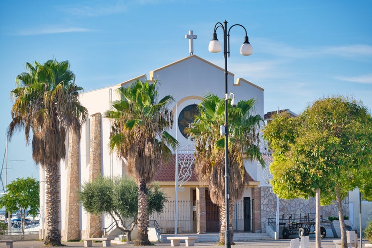 Photo of Church of Saint Andrew at the marina in Manfredonia, Italy.