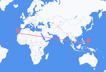 Flights from Koror to Las Palmas