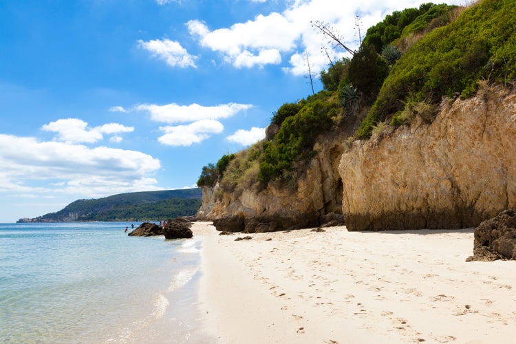 Photo of beautiful beach of Setubal near Lisbon Portugal.