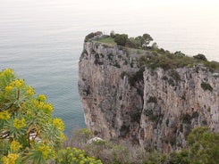 Photo of aerial view of City of Terracina, Italy.