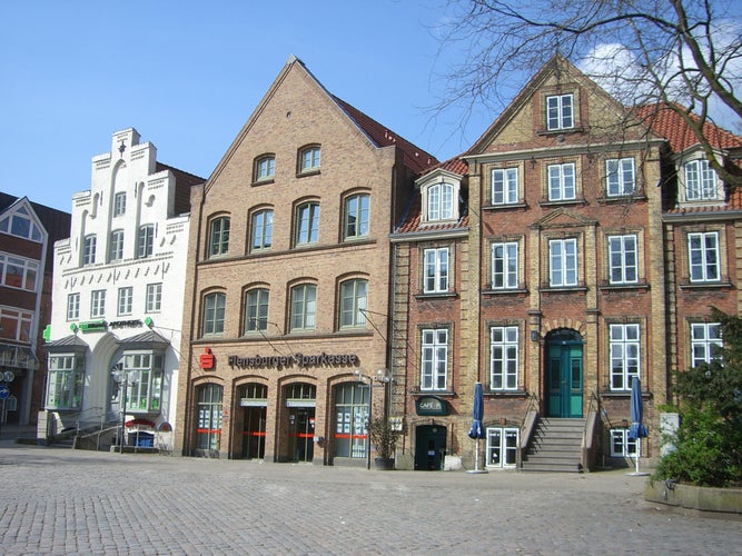 Flensburg, South market, Historical houses