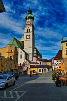 Photo of aerial view of Tulfes, Austria.