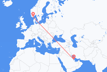 Vuelos de Isla de Baréin a Kristiansand