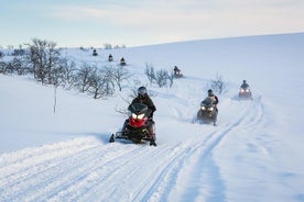 Snescootersafari på bjergplatået i Finnmarksvidda