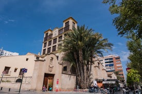 Photo of Murcia city centre and Segura river aerial panoramic view. Murcia is a city in south eastern Spain.