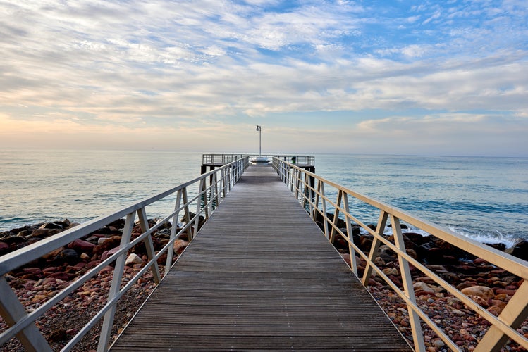 Photo of  the monument to the fisherman in Chilches, Castellon, Spain.