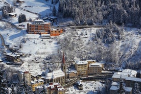 Photo of Alpine summer aerial view of Bad Hofgastein, St. Johann im Pongau, Salzburg, Austria.