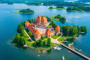 Aerial view of Vilnius old city.