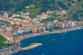 photo of breathtaking aerial view of Sorrento city, Amalfi coast, Italy.