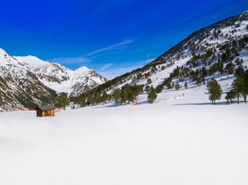 photo of Ordino Andorra morning view in winter.