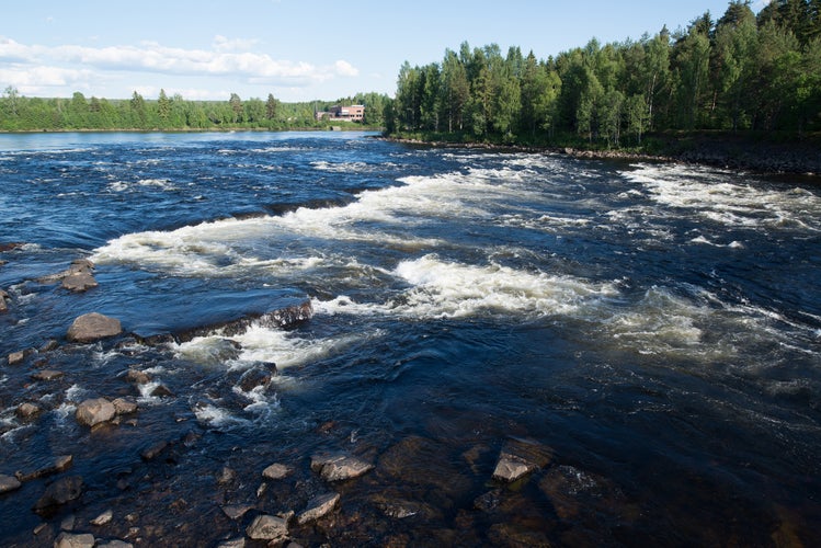 photo of view of Glomma river in Elverum, Norway.