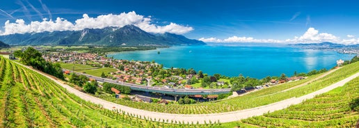 Photo of Castle Chillon one of the most visited castle in Montreux, Switzerland attracts more than 300,000 visitors every year.