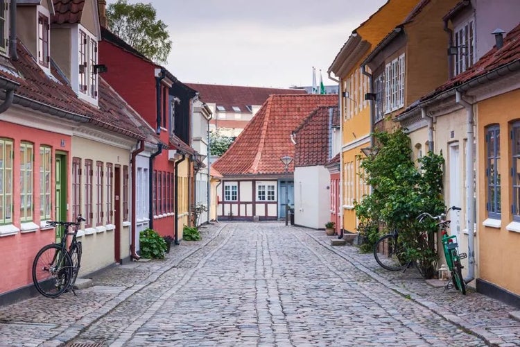 photo of old town at Odense, Denmark.