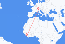 Flights from Monrovia to Milan