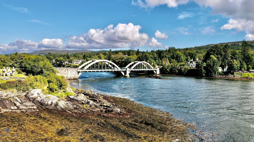 Photo of Kenmare suspension bridge in Kerry Ireland.