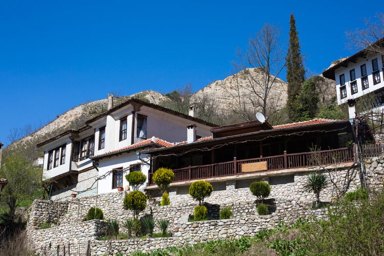 photo of view of Typical old house in the historic town of Melnik, Bulgaria.