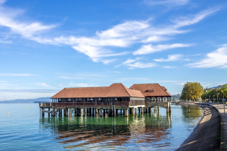 Photo of bathing hut, Rorschach, St. Gallen, Switzerland.