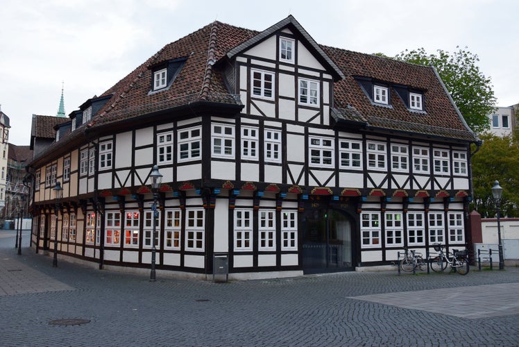 Photo of An antique house in the heart of the Atlstadt square of Braunschweig, Germany.