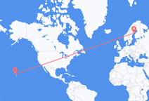 Loty z Honolulu, Stany Zjednoczone do Umeå, Szwecja