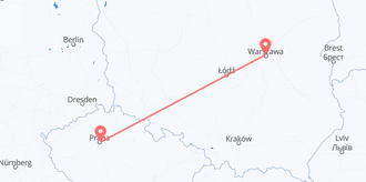 Flights from the Czech Republic to Poland