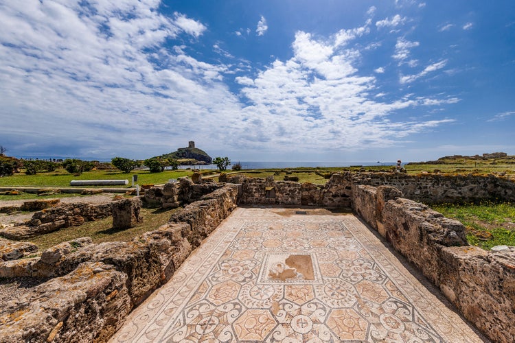 (Pula - Sardinia-Italy) panoramic detail of the archaeological site of Nora