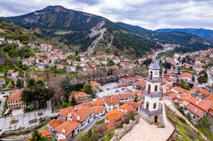 Photo of aerial view of Esenkoy village in Yalova, Turkey.