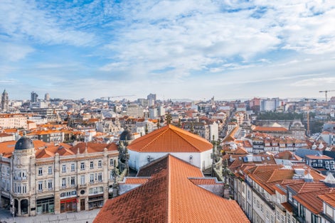 Photo of panorama of the beautiful city of Porto, Portugal.