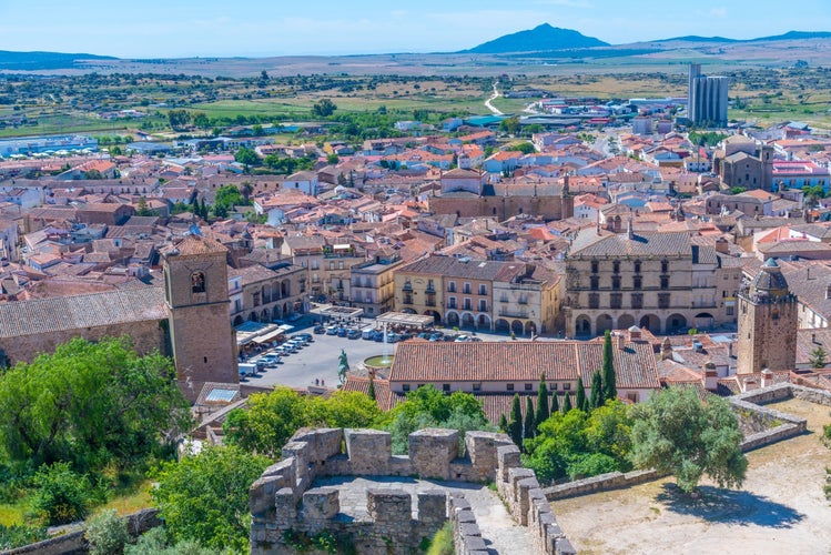 photo of an overview of the beautiful city of Trujillo, in Spain.