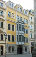 Photo of aerial view of the new town hall and the Johannapark at Leipzig, Germany.