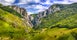 Photo of Turda gorge Cheile Turzii is a natural reserve with marked trails for hikes on Hasdate River situated near Turda close to Cluj-Napoca, in Transylvania, Romania.