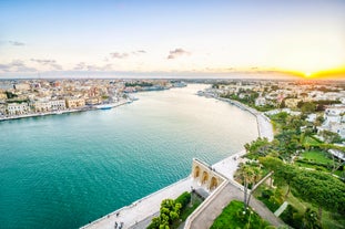 Photo of nice scenic city scape in Monopoli, province of Bari, Italy.