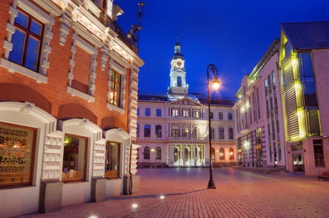 Town hall square in Riga, Latvia.