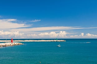 Photo of aerial panorama of Brindisi in the afternoon, Puglia, Barletta, Italy.