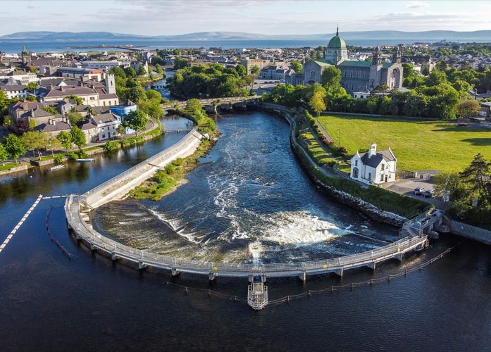 photo of view of Dam in Galway city, Ireland.