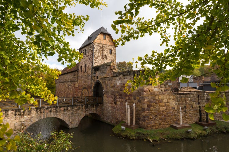 photo of view of Ruin of castle Bad Vilbel, Hesse, Germany.