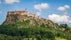 Photo of the Riegersburg castle surrounded by a beautiful landscape Located in the region of Styria, Austria.