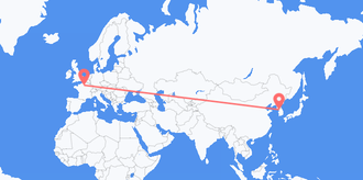 Flights from South Korea to France