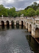 Photo of Nimes Arena aerial panoramic view. Nimes is a city in the Occitanie region of southern France.