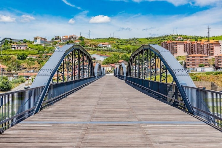 Photo of Ponte Ferroviaria da Regua bridge in Peso da Regua, Portugal.