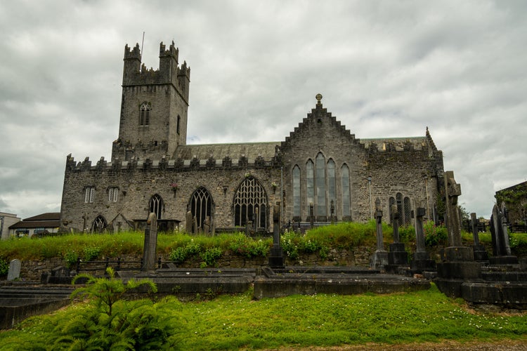 photo of view of  panoramic view of the city of Limerick with its castle by the River Shannon, Ireland.