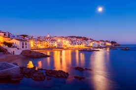 Photo of aerial view of Calella de Palafrugell and Llafranc view (Costa Brava), Catalonia, Spain.