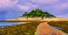 Photo of road leading to St Michael's Mount by low tide, Cornwall, England, UK.