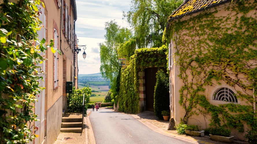 Photo of Narrow street with amazing view Reims .France.