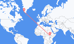 남 수단 주바에서 출발해 그린란드 파미우트(Paamiut)에게(으)로 가는 항공편