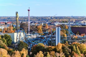 Helsinki cityscape with Helsinki Cathedral and port, Finland