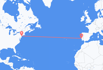 ニューヨークからリスボン行きの便