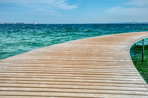Photo of the Famous Infinite Bridge in Aarhus, Denmark.