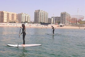 Private Stand-Up-Paddle-Unterricht für zwei Personen am Strand von Matosinhos