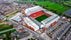 Aerial View Photo of Anfield Stadium in Liverpool. Iconic football ground and home of one of England's most successful sides, Liverpool FC.