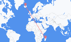Flights from Antananarivo to Akureyri